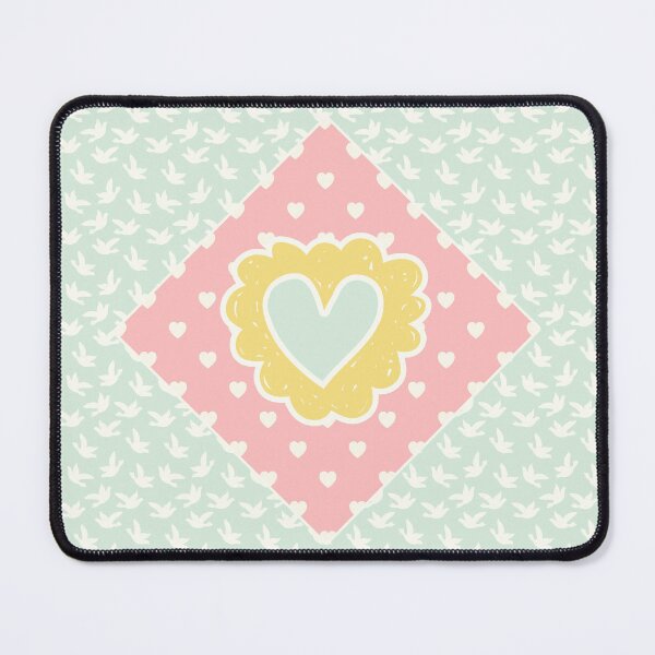 Item preview, Spring Trend Pastel Hearts and Birds Quilt Pattern designed and sold by MarikaJohnson.