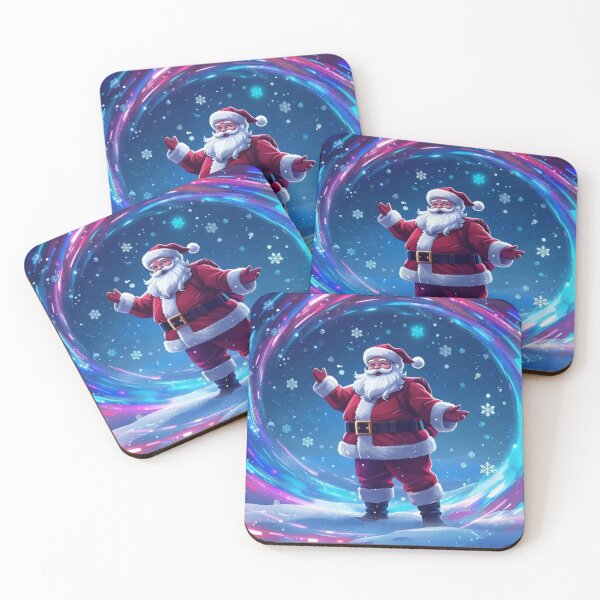 Item preview, Glitching Santa & Digital Snowfall – Christmas Art designed and sold by eXtraHumans.