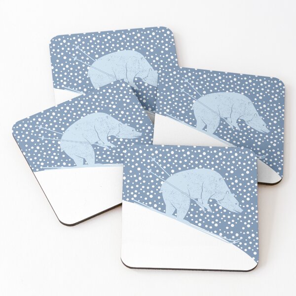 Item preview, Blue Polar Bear on the Slopes designed and sold by aimeeandkate.