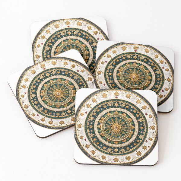 Item preview, Golden Stars Christmas Mandala designed and sold by MandalasShops.