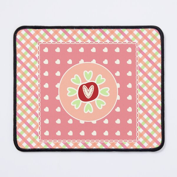 Item preview, Spring Trend Peach Pink and Green Pastel Gingham Boho Pattern designed and sold by MarikaJohnson.