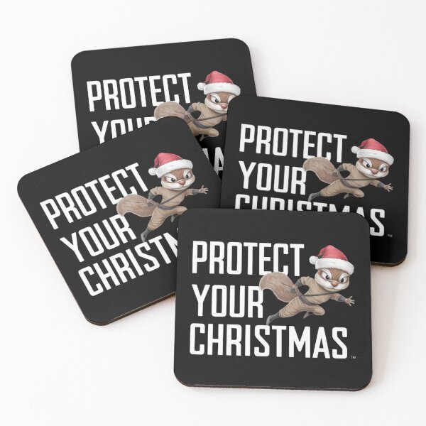 Item preview, Protect Your Christmas" – Adorable Ninja Squirrel with Santa Hat designed and sold by ARTReMi.