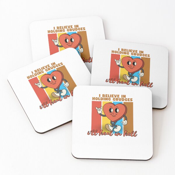 Item preview, retro I BELIEVE IN HOLDING GRUDGES I'LL HEAL IN HELL designed and sold by LuxeGraphix.