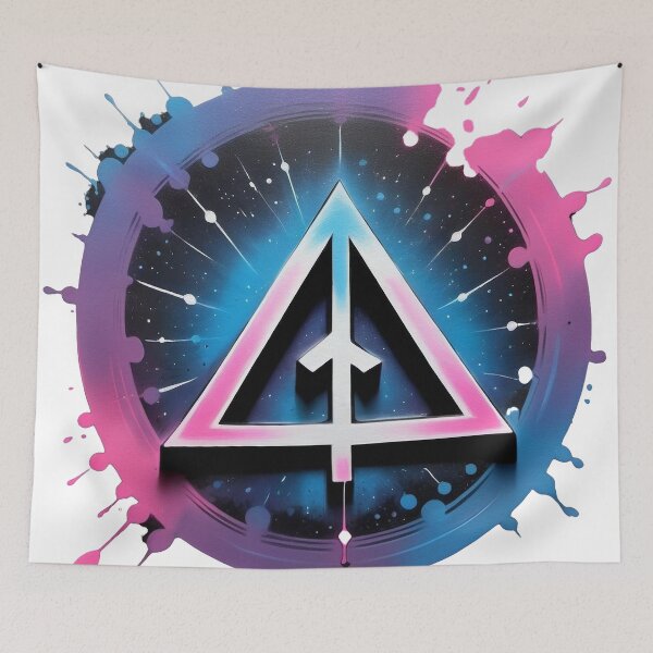 Item preview, Neon Geometric Arrow in Cosmic Splash designed and sold by WILD-WILD-CAT.