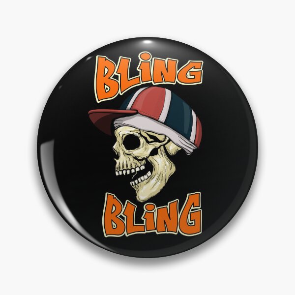 Artikelvorschau, Bling Bling - Hip Hop Totenkopf // Hip Hop Zitat entworfen und verkauft von MagicEyesOnly.