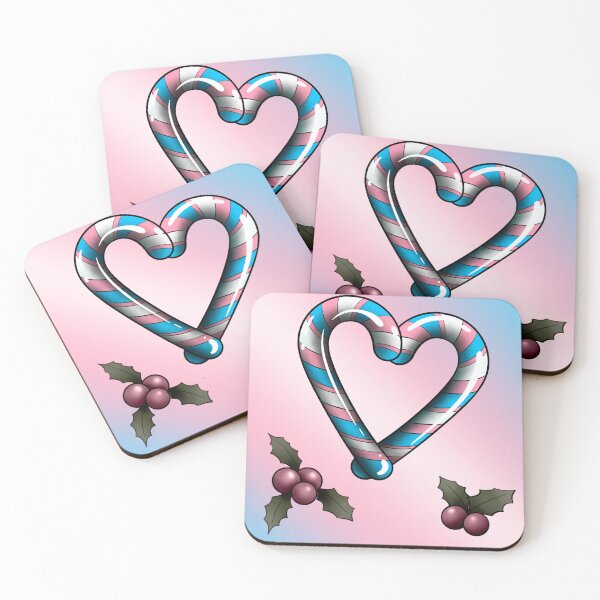 Item preview, Trans Candy Cane Heart  designed and sold by RetroCoven.
