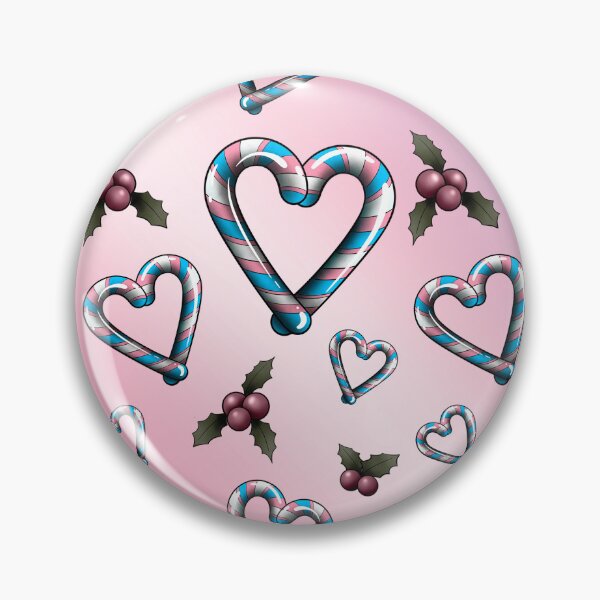 Item preview, Trans Candy Cane Heart  designed and sold by RetroCoven.