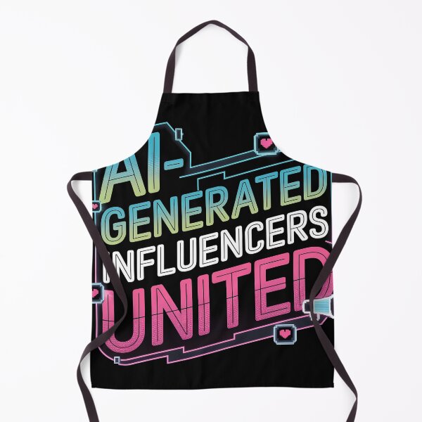 Item preview, AI-Generated Influencers United - Retro Pixelated Neon Design with Digital Hearts and Megaphones designed and sold by marvinismyname.