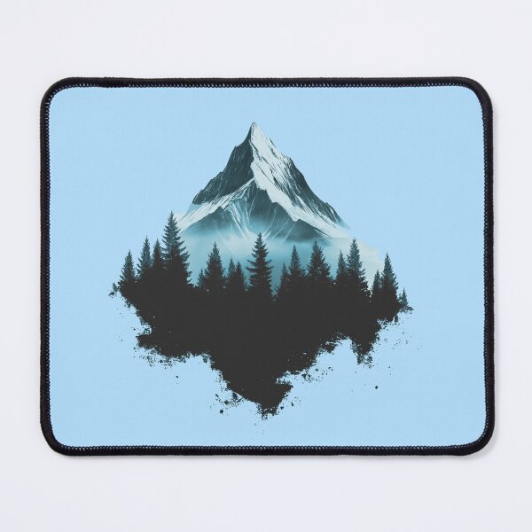 Item preview, Double Exposure Alpine Silhouette – Mountain and Forest Art designed and sold by vfxbear.