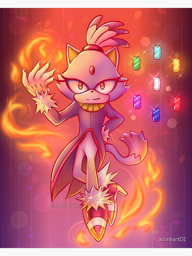 Blaze the Cat - @azureart01/@_azureart_
