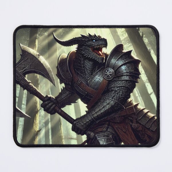 Item preview, Black Dragonborn Barbarian designed and sold by Johnny MeatShield.