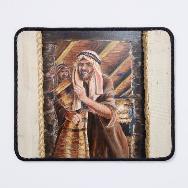 Item preview, Shepherds rejoiced when seeing the newborn king designed and sold by MarthaTownerArt.