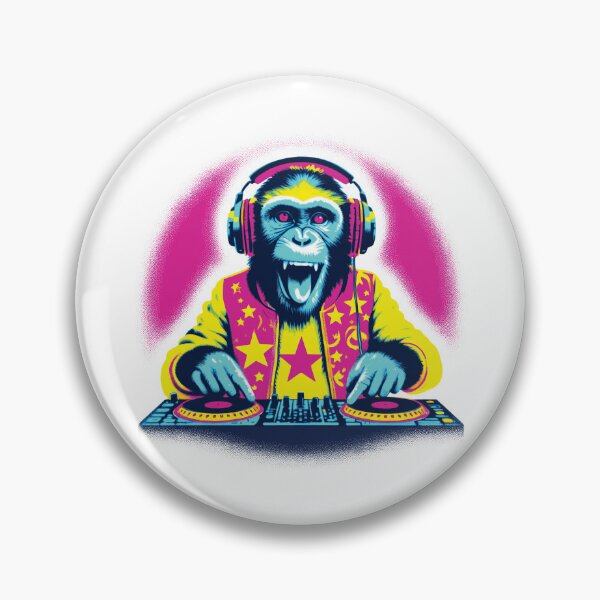 Item preview, Techno Music DJ Monkey With Headphones designed and sold by Urban-Alien.