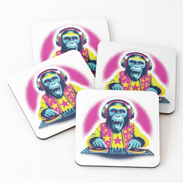 Item preview, Techno Music DJ Monkey With Headphones designed and sold by Urban-Alien.