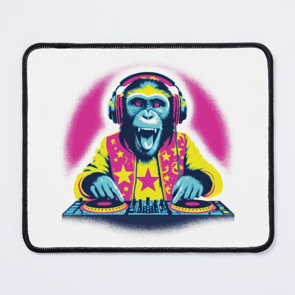 Item preview, Techno Music DJ Monkey With Headphones designed and sold by Urban-Alien.