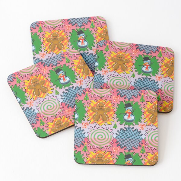 Item preview, Chrismas snowman gingerbread cookie quilt designed and sold by goldsmudge.