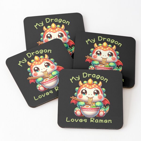 Item preview, Funny My Dragon Loves Ramen designed and sold by AlienOccupation.