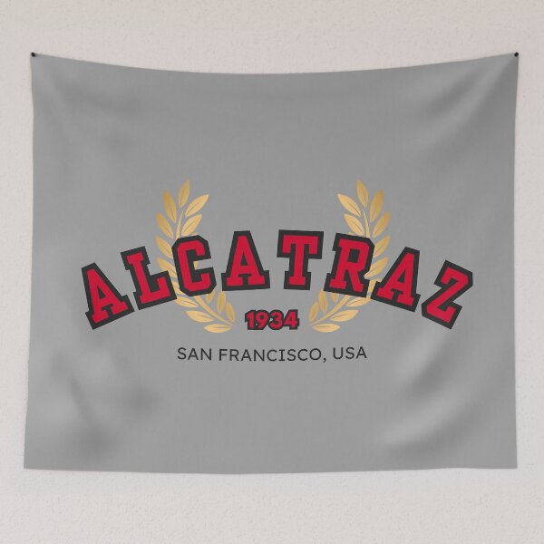 Item preview, Alcatraz Prison “Varsity,” Red and Black designed and sold by UNK-Fatigues.