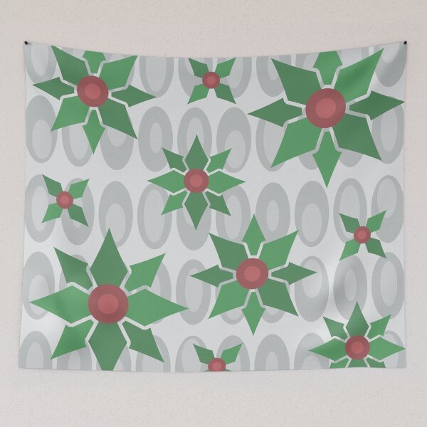 Artikelvorschau, Atomic Age Weihnachtsstechpalme Silber entworfen und verkauft von thepixelgarden.