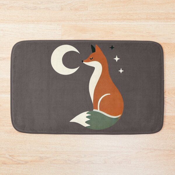 Item preview, Minimalistic Fox and Moon Nightscape designed and sold by CyberPeakZ.