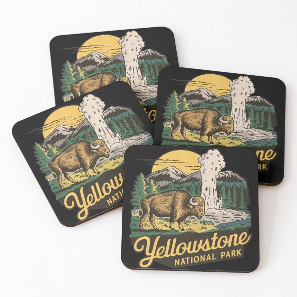 Item preview, Calcomanía vintage del parque nacional de Yellowstone designed and sold by BrutalGrafix.