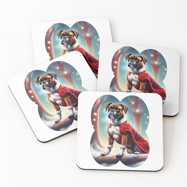 Item preview, Boxer Dog in a Santa Suit designed and sold by Paws and Ink Art.