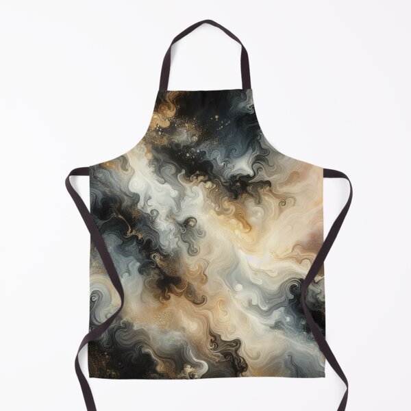 Item preview, Black, Gold and White Swirling Marble Pattern #1 designed and sold by Paragon-Art.