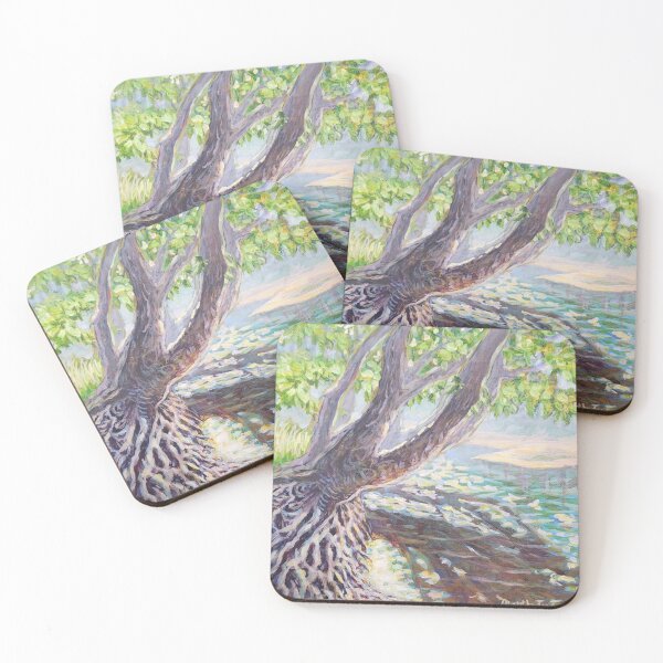 Item preview, Tree growing on the creekside designed and sold by MarthaTownerArt.