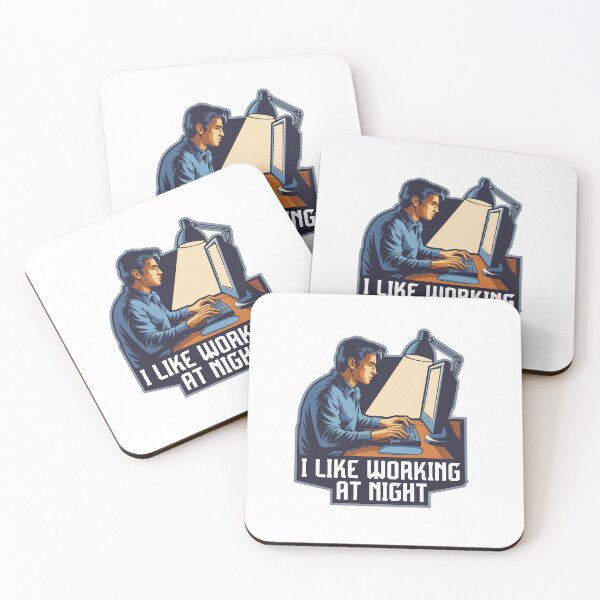 Item preview, I like working at night | Man at work designed and sold by RedCircleArt.