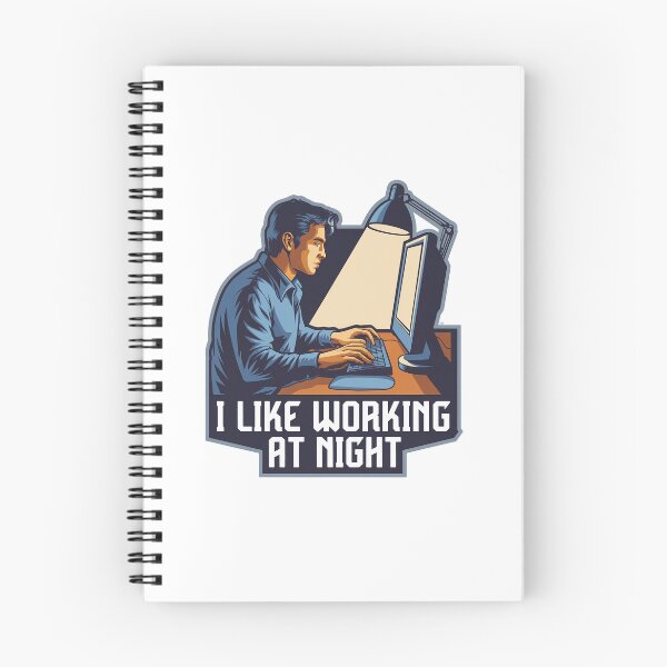 Item preview, I like working at night | Man at work designed and sold by RedCircleArt.