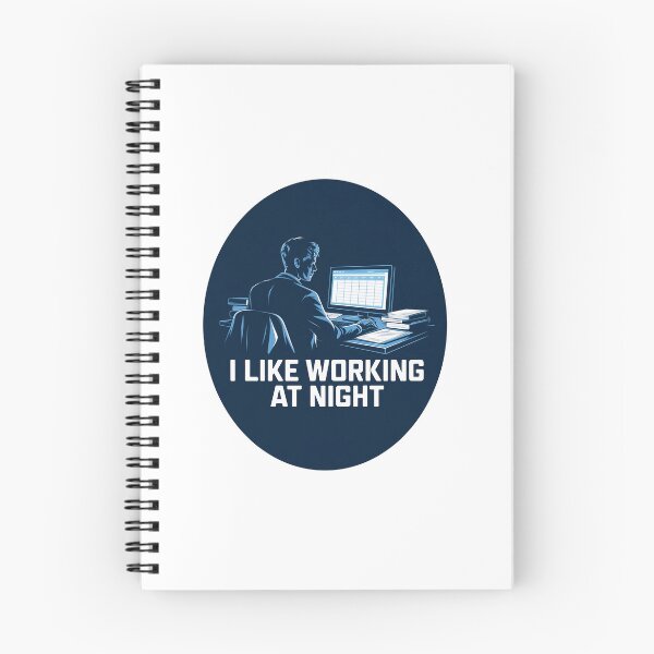 Item preview, I like working at night | Man at work designed and sold by RedCircleArt.