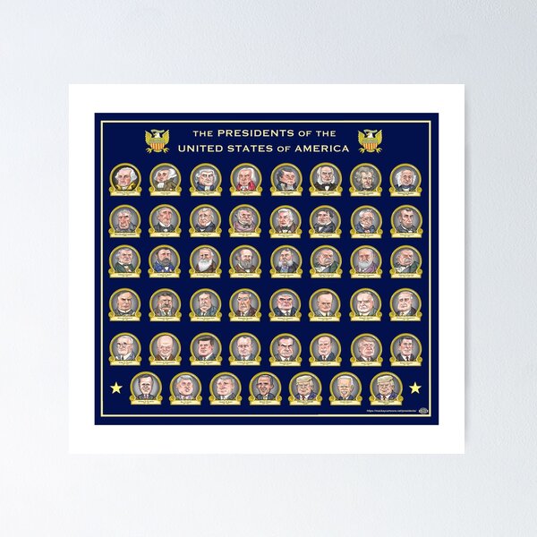 Presidents of the United States of America (Updated for 2025) Poster
