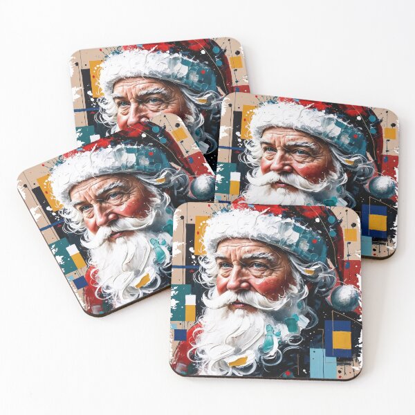 Item preview, Abstract santa claus painting with a colorful brush Merry Christmas designed and sold by ArtisticPen-art.