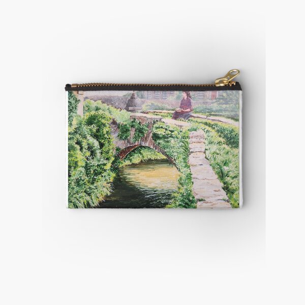 Item preview, Reading the Bible on a Roman bridge in Limpias, Cantabria, Spain designed and sold by MarthaTownerArt.