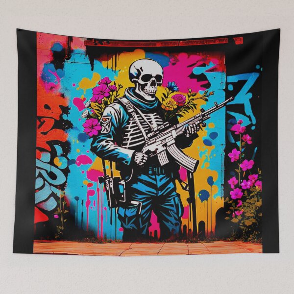 Item preview, MIlitary Skeleton Graffiti   designed and sold by Helios Be. Lavsh.