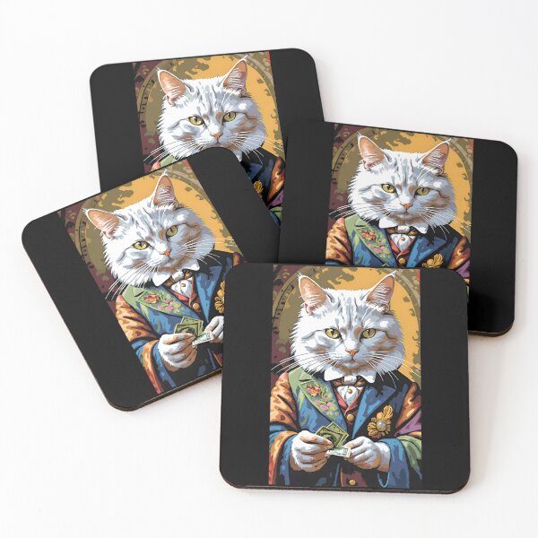 Item preview, Sophisticated Cat Banker Art Print, colorful designed and sold by Cherry-Cat.