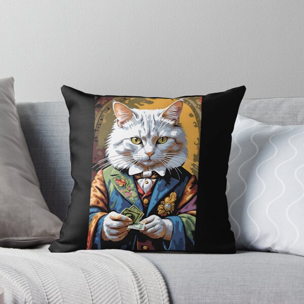Item preview, Sophisticated Cat Banker Art Print, colorful designed and sold by Cherry-Cat.