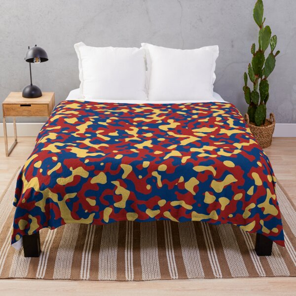 Item preview, Bold Red Camouflage in Golden Yellow and Navy Blue designed and sold by ModdiesColors.