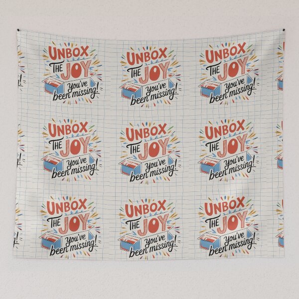 Item preview, Unbox the Joy Motivational Typography Art designed and sold by Pastel-Pulse.