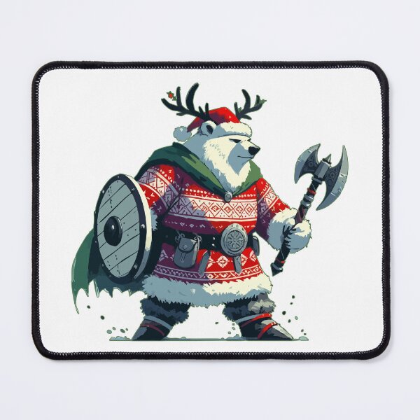Item preview, Christmas Bear Viking Funny Xmas Sweater designed and sold by TomFrontierArt.