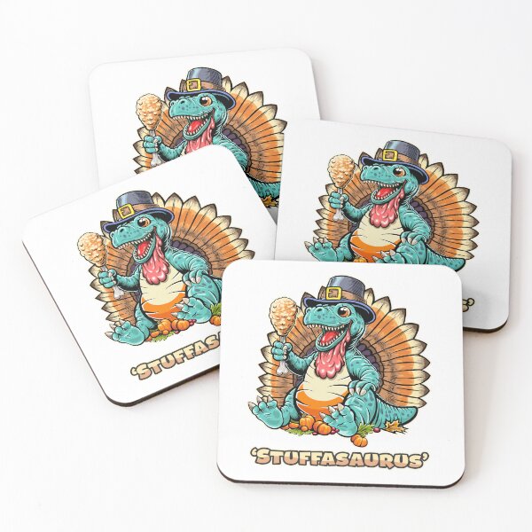 Item preview, Funny Thanksgiving Dinosaur Design Stuffasaurus designed and sold by SunNoonPark.