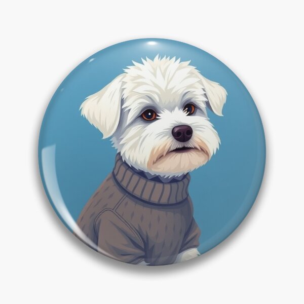 Item preview, Cute Bichon Frise Cartoon Seamless Pattern – Fluffy Dog in Sweater designed and sold by hjian8219.
