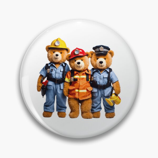 Item preview, Funny First Responder Teddy Bears in Uniform - Firefighter, Cop & Paramedic Style designed and sold by Fredster1966.