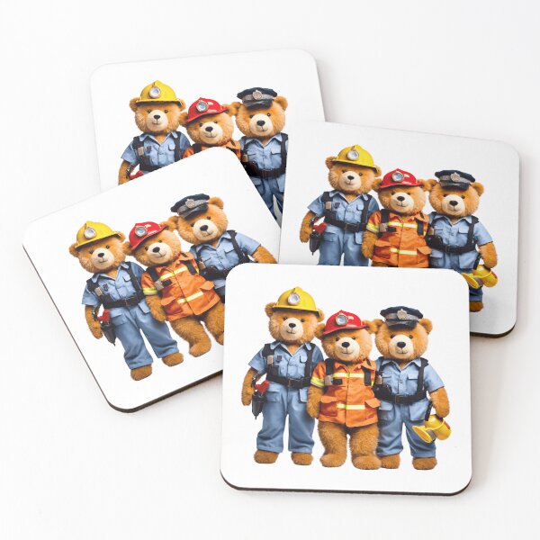 Item preview, Funny First Responder Teddy Bears in Uniform - Firefighter, Cop & Paramedic Style designed and sold by Fredster1966.