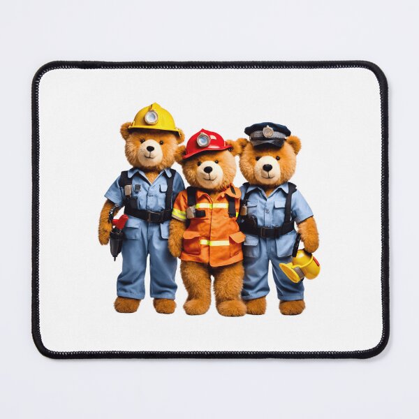 Item preview, Funny First Responder Teddy Bears in Uniform - Firefighter, Cop & Paramedic Style designed and sold by Fredster1966.