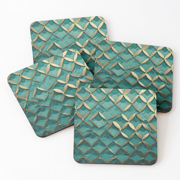 Item preview,  Mid-Century Overlapping Fish Scales & Feathers Pattern for Backgrounds designed and sold by hjian8219.