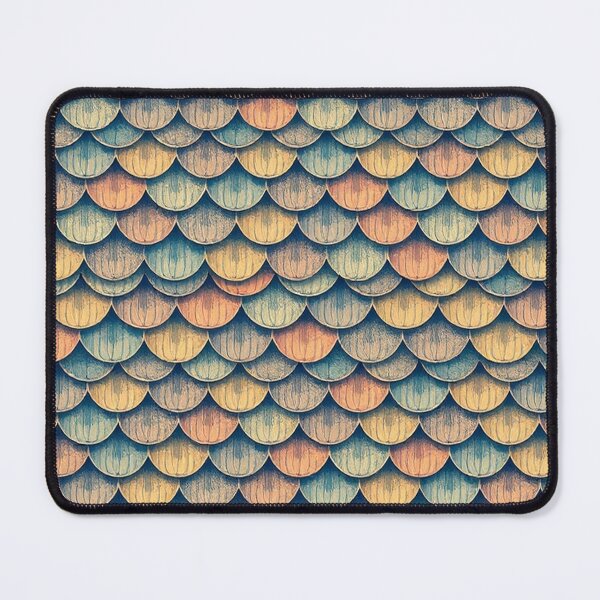 Item preview,  Mid-Century Overlapping Fish Scales & Feathers Pattern for Backgrounds designed and sold by hjian8219.
