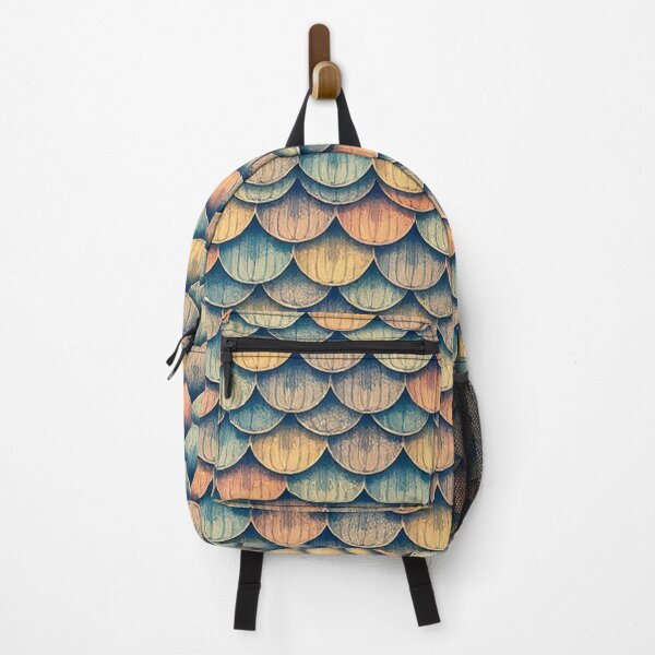 Item preview,  Mid-Century Overlapping Fish Scales & Feathers Pattern for Backgrounds designed and sold by hjian8219.