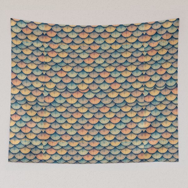 Item preview,  Mid-Century Overlapping Fish Scales & Feathers Pattern for Backgrounds designed and sold by hjian8219.