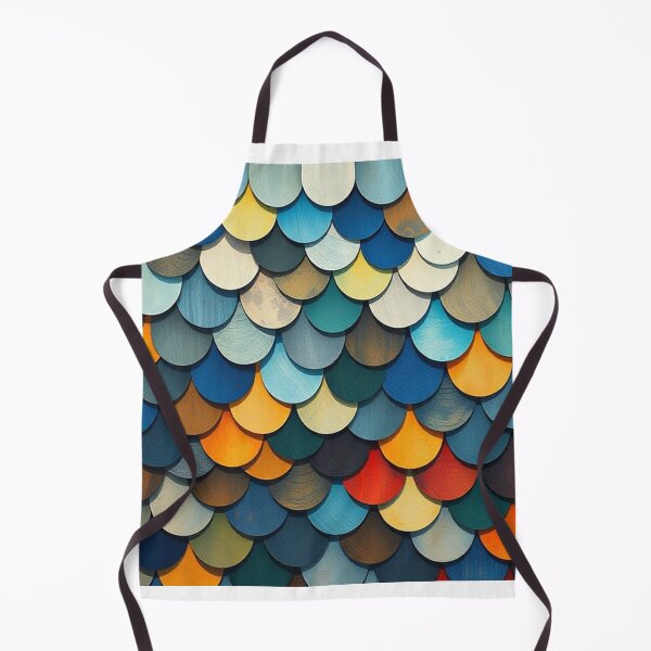 Item preview,  Mid-Century Overlapping Fish Scales & Feathers Pattern for Backgrounds designed and sold by hjian8219.